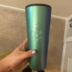 Metal Starbucks cup